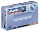 Shamrock 10112P Powder Free Textured Latex Medium Examination Gloves 100 Ct