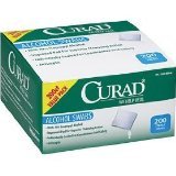 Curad Alcohol Swabs Antiseptic Wipes 200 Ct.