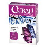 Curad Camouflage Pink and Blue Fabric Bandages 1 Size 25 Ct.