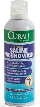 Image 0 of Curad Saline Wound Sterile Cleansers Wash 7.1 Oz