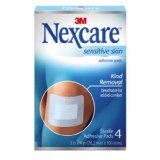 Image 0 of Nexcare Sensitive Skin Dressing Sterile Adhesive 3x4 Pads 4 Ct.