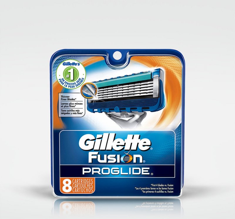 Gillette Fusion Pro Glide Manual Reflect Razor Refills 4 Ct
