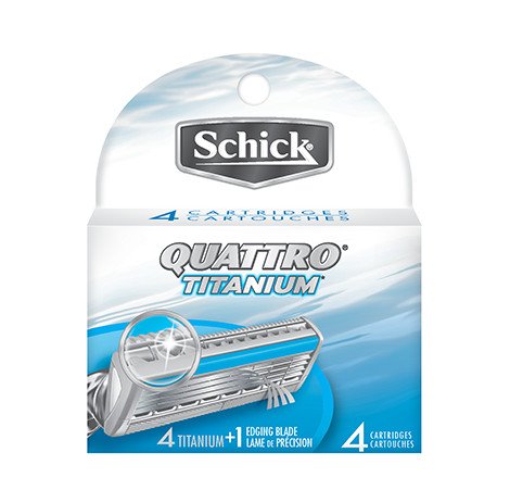 Image 0 of Schick Quattro Mens Titanium Refill Cartridges 6 Ct.