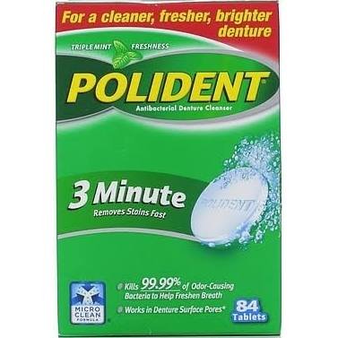 Polident 3 Minutes Denture Cleaners Tablet 84 Ct.