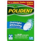 Polident Antibacterial Overnight Denture Cleanser Triplemint 120 Ct.