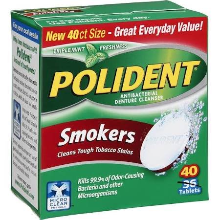 Polident Smokers Tablet 40 Ct.