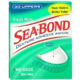 Image 0 of Sea-bond Uppers Denture Adhesive Wafers, Fresh Mint 30 Ct