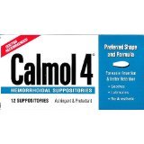 Calmol 4 Hemorrhoidal Suppositories 12 Ct