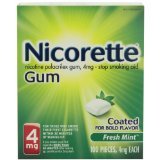 Nicorette 4 Mg Fresh Mint Gum 100 Ct.