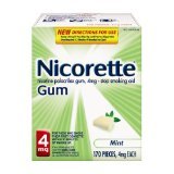 Nicorette 4 Mg Fresh Mint Gum 170 Ct