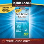 Kirkland Signature Fast Acting Lactase 180 Caplets