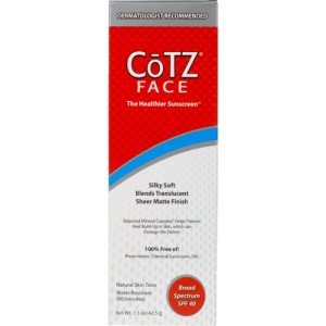 Cotz SPF 40 Face Natural Skin Tone Cream 1.5 Oz