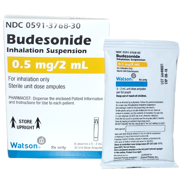 Budesonide 0.5 mg/2ml 30X2 Ml Unit Dose By Actavis Pharma.