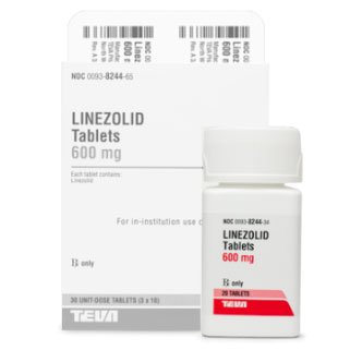 Image 0 of Linezolid Generic Zyvox 600 Mg 20 Tabs By Teva Pharma