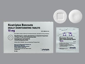 Rizatriptan 10 Mg Tabs 18 Ct By Par Pharma. 