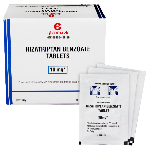 Rizatriptan 10 Mg 18 Unit Dose Tabs By Glenmark Pharma.