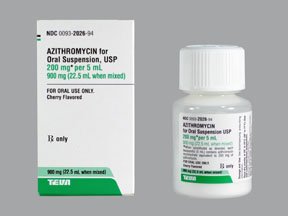 Azithromycin 200-5 Mg-Ml Suspension 22.5 Ml By Teva Pharma.