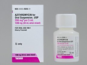 Azithromycin 200-5 Mg-Ml Suspension 30 Ml By Teva Pharma.