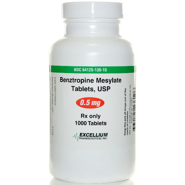 Benztropine Mesylate 0.5 Mg Tabs 1000 By Leading Pharma.
