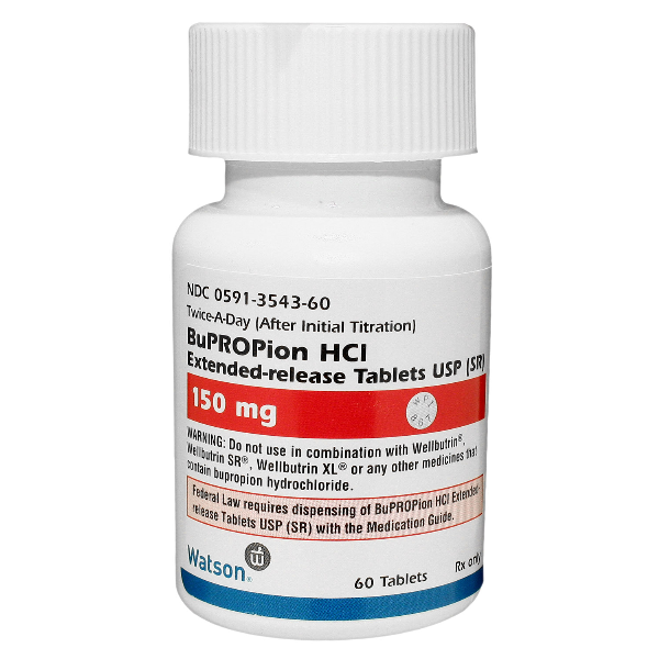 Bupropion Hcl 150 Mg Sr 60 Tabs By Actavis Pharma.