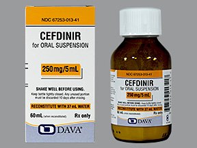 Cefdinir 250mg/5ml Powder for Solution 60 Ml By Qualitest Pharma