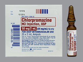 Chlorpromazine 25 Mg-Ml Amp 25x2 Ml By Westward Pharma