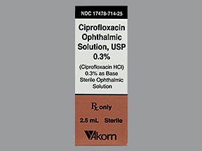 Image 0 of Ciprofloxacin 0.3% Oph Solution 2.5 Ml By Akorn Inc.
