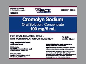 Image 0 of Cromolyn Sodium 100-5 Mg-Ml Oral Solution 96x5 Ml By Pack Pharma