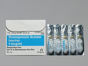 Image 0 of Desmopressin 4 Mcg-1Ml Amp 10x1 Ml By Hospira World Wide.