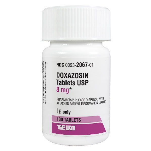 Doxazosin Mesylate 8 Mg Tabs 100 By Teva Pharma. 
