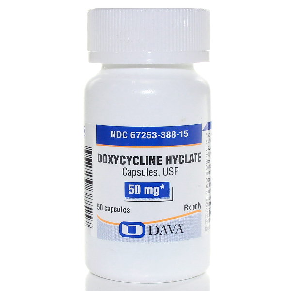 Image 0 of Doxycycline Hyclate 50 Mg 50 Caps By Qualitest Pharma