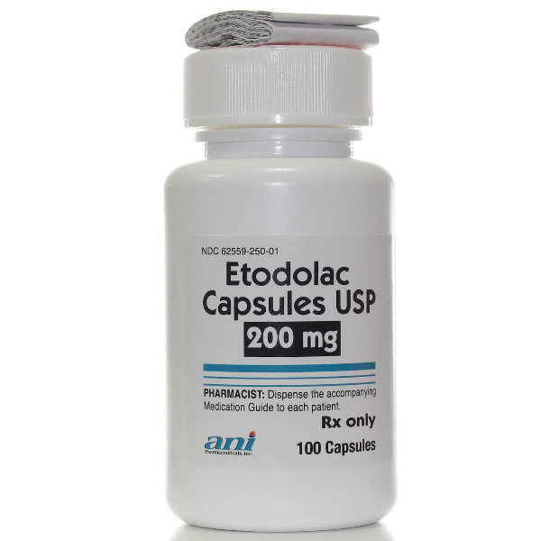 Etodolac 200 Mg Caps 100 By Ani Pharma. 