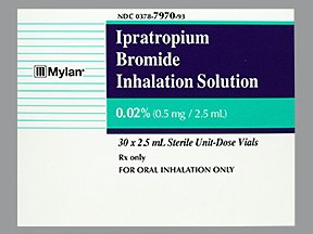 Image 0 of Ipratropium Bromide 0.02% 30X2.5 ML Inhalation By Mylan Pharma