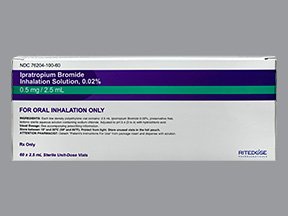 Ipratropium Bromide 0.02% 60X2.5 ML Inhalation By Ritedose Pharma