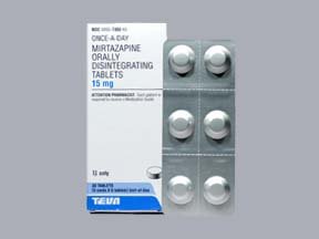 Image 0 of Mirtazapine 15 Mg Odt Tabs 30 By Teva Pharma
