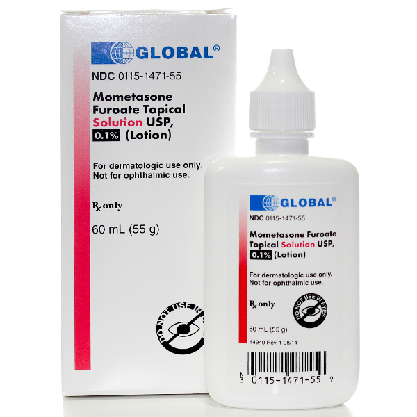 Mometasone Furoate 0.1 Top Sol 60 Ml By Global Pharma Free Shipping