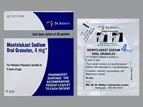 Montelukast Sodium 4 Mg 30 Granules By Dr Reddys Lab 