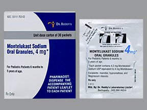 Image 0 of Montelukast Sodium 4 Mg 30 Granules By Dr Reddys Lab 