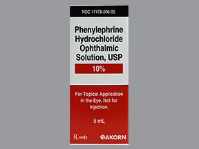 Image 0 of Phenylephrine-Hydro-Chl Oph 10% Drops 5 Ml By Akorn Inc