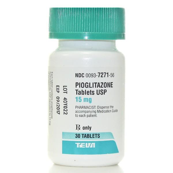 Pioglitazone 15 MG 30 Tabs By Teva Pharma