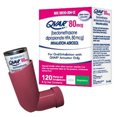 Qvar Inhaler 80 Mcg Are 8.7 Gm By Teva Pharma.