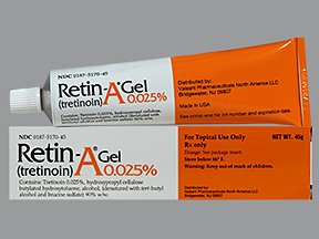 Retin A 0.025% Gel 45 Gm By Valeant Pharma.