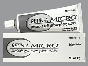 Retin A 0.04% Gel 45 Gm By Valeant Pharma.