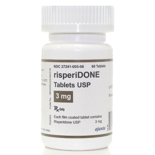 Image 0 of Risperidone 3 Mg 60 Tabs By Ajanta Pharma.