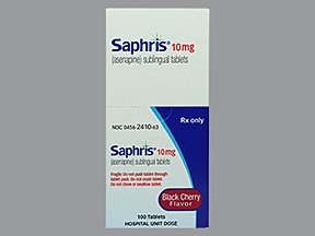 Saphris Black Cherry 10 Mg 100 Tabs By Allergan Usa.