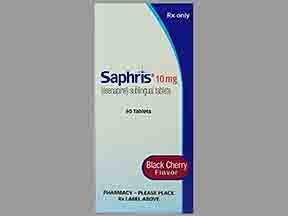 Image 0 of Saphris Black Cherry 10 Mg 60 Tabs By Allergan Usa.
