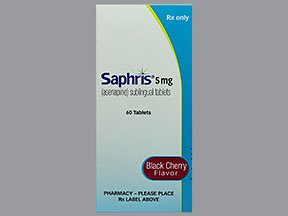 Image 0 of Saphris Black Cherry 5 Mg 60 Tabs By Allergan Usa.