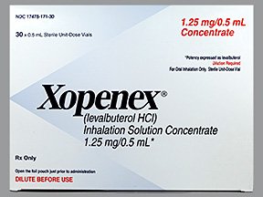 Image 0 of Xopenex 1.25 Mg Inh 30X0.5 Ml Unit Dose By Akorn Inc