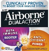 Image 0 of Airborne Dual Action Effervescent Citrus 10 Tabs