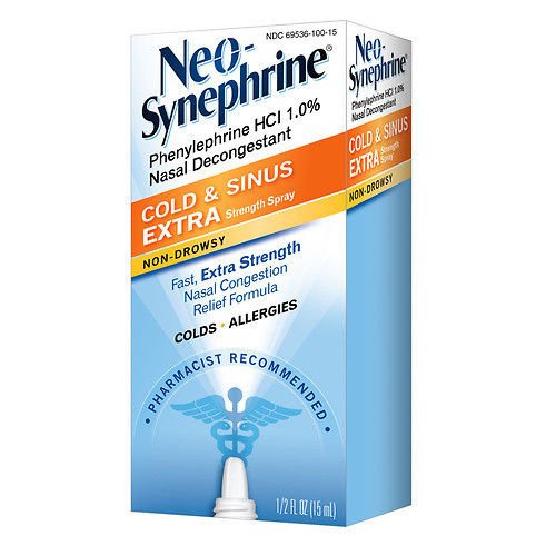 Image 0 of Neo-Synephrine Cold & Sinus Extra Strength Spray 0.5 Oz